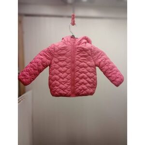 Carter's pink embroidered hearts, winter jacket, coat, 12 months
